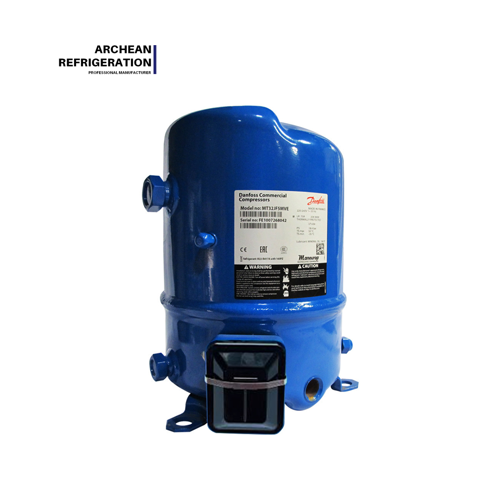 Danfoss MT18 JA MT22 JC MT28 JE MT32 JF MT36 Compressor fechado para desempenho de refrigera&ccedil;&atilde;o aprimorado